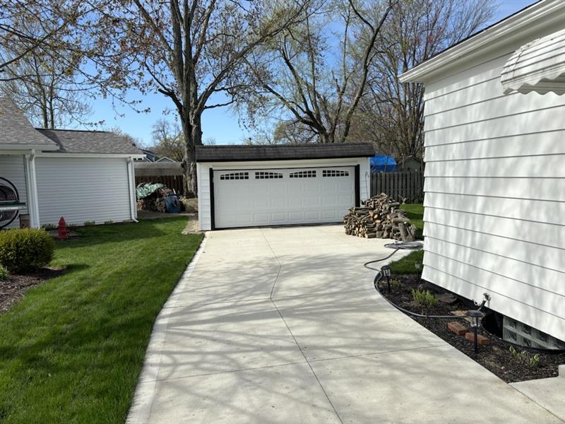 white after garage door